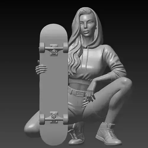 skateboarder Beautiful girl