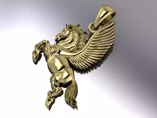 Pegasus Pendant Jewelry Brand Luxury Gold