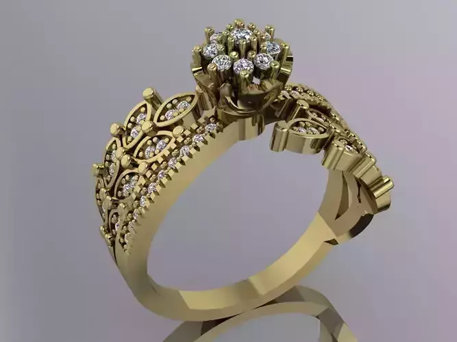 Elegant Diamond Ring Gold Jewelry Brand
