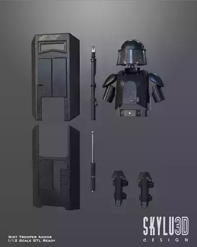 Riot Trooper Custom One12 Scale STL