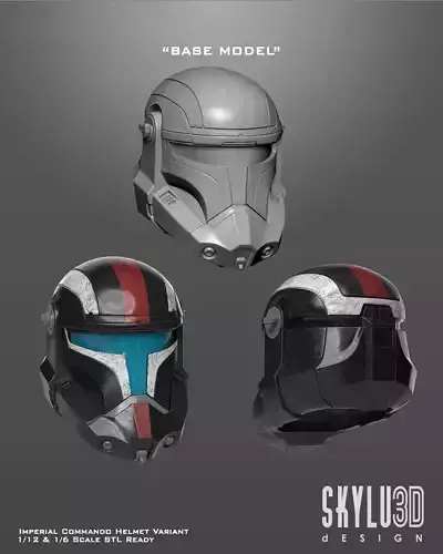 Imperial Commando Helmet Variant Bundle STL