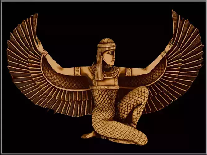 Isis winged statue
