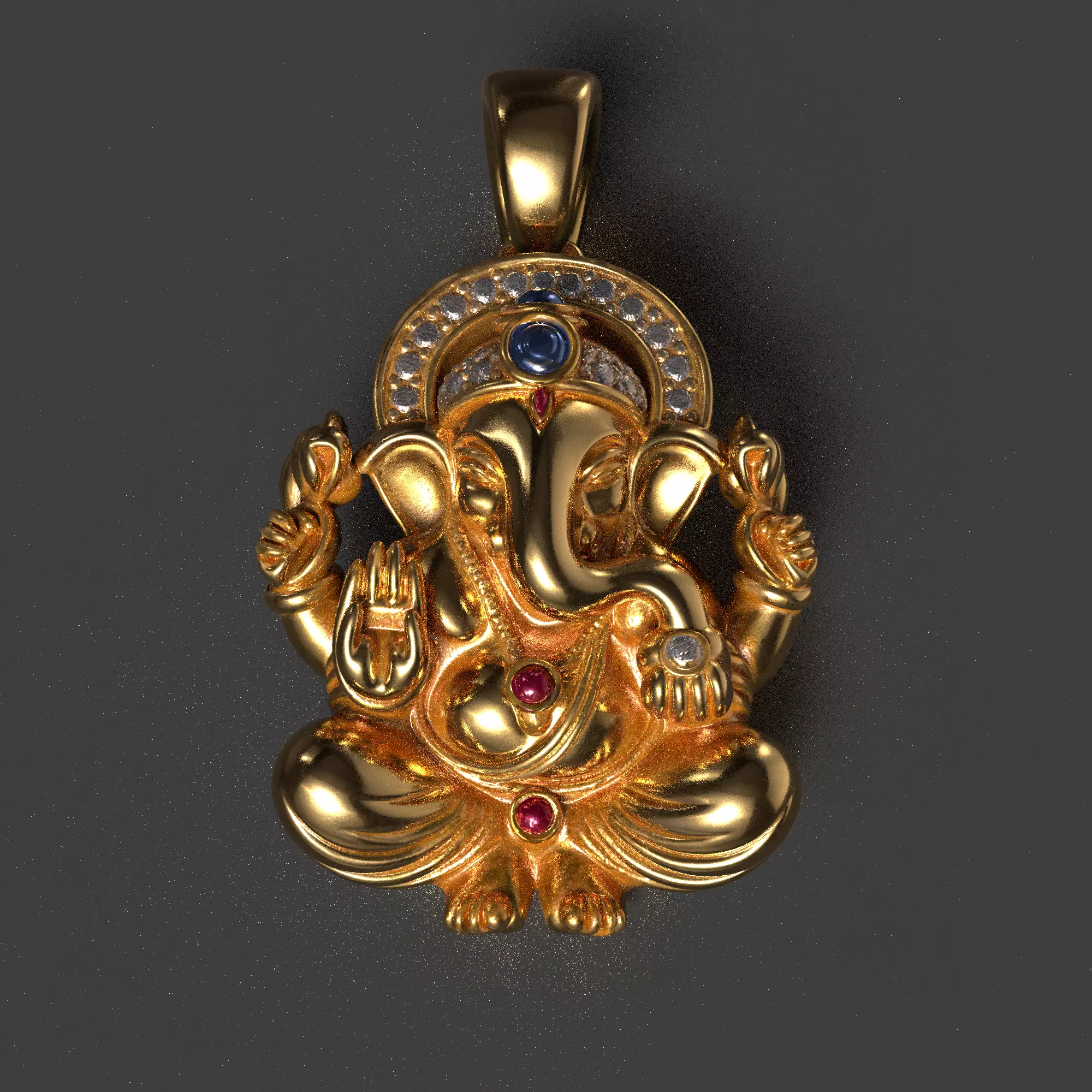Ganesha Pendant 22 3D print model