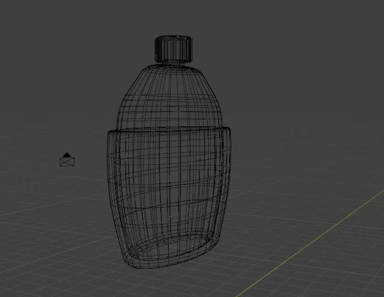Military Green Water Bottle Game Ready 3D Asset Low-poly 3D model