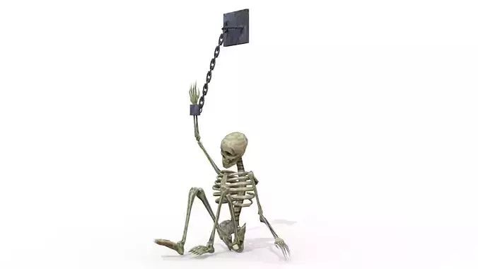Chained Skeleton Sitting Pose