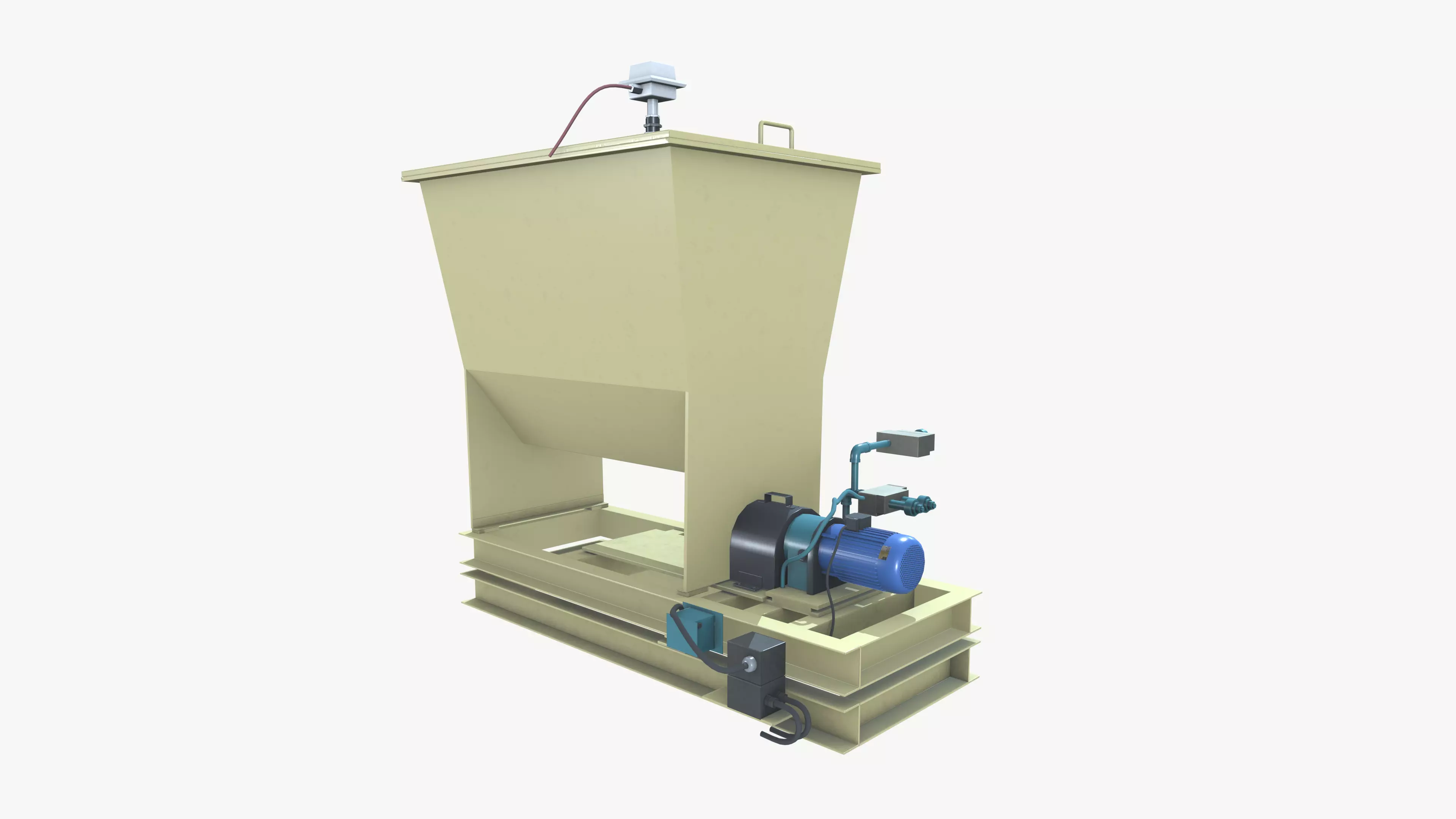 Granulator machine Low-poly 3D model