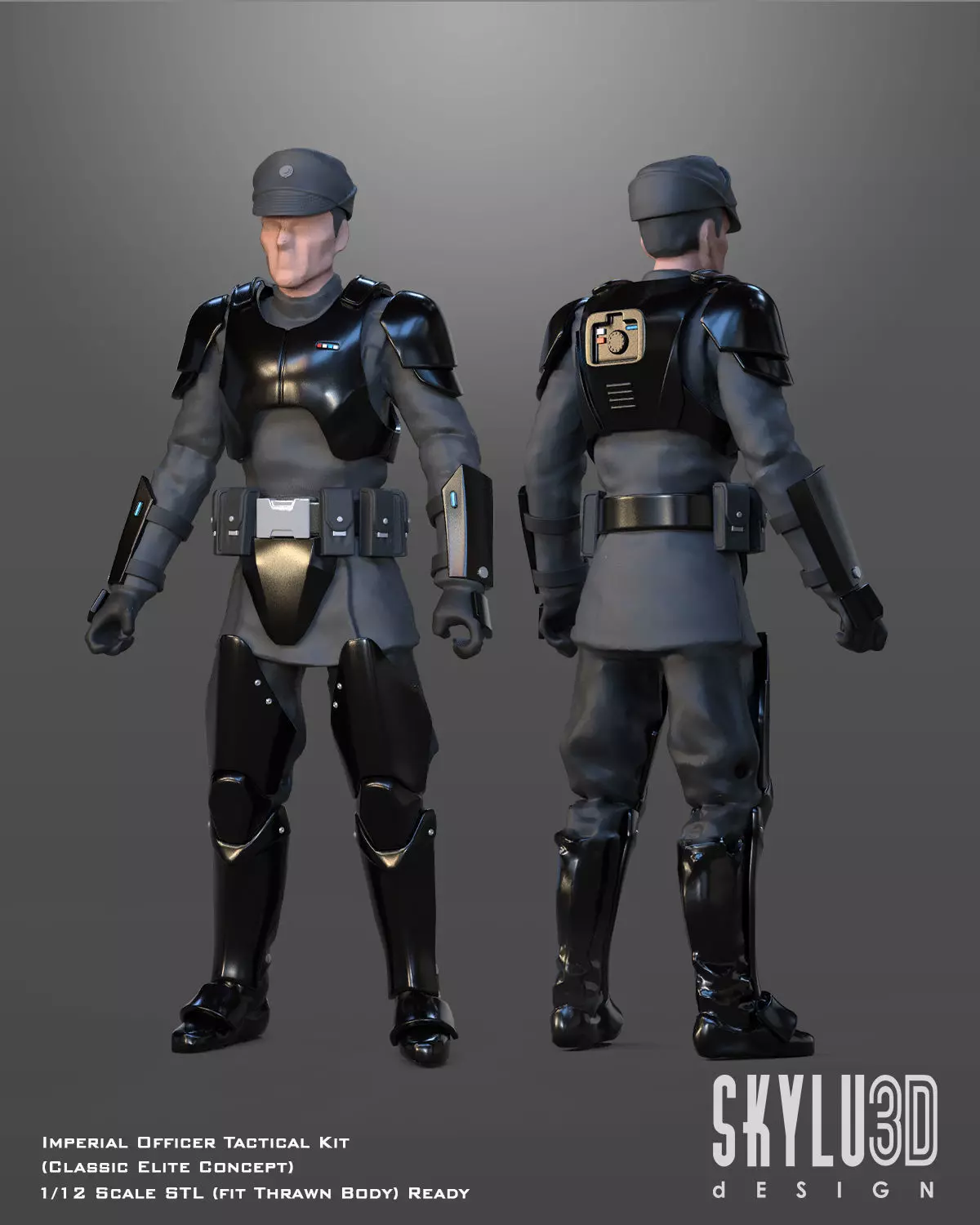 Imperial Officer Tactical One12 Scale Custom Kit STL 3D print model