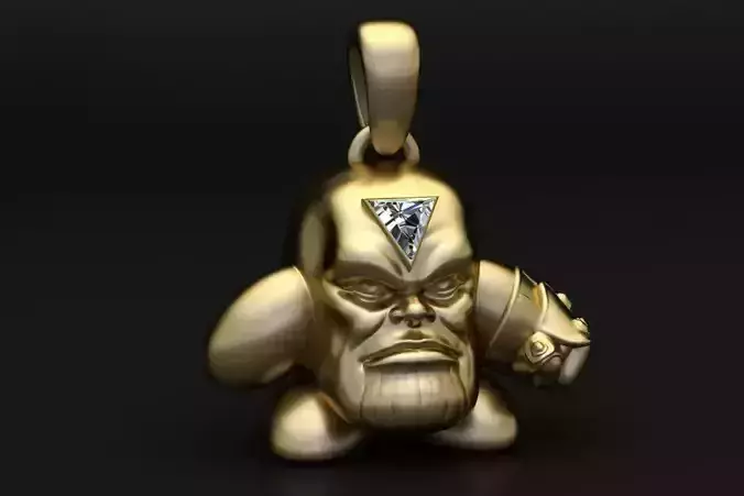  Thanos Chibi Diamond Pendant 3D PRINTABLE MODEL 