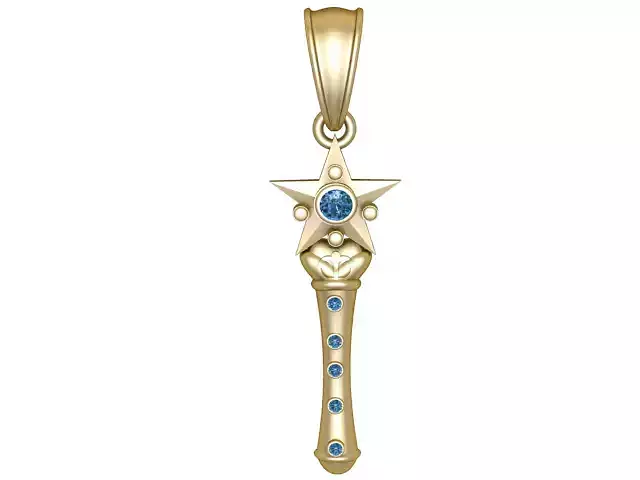 Blue Nova Magic Wand Pendant 3D PRINTABLE MODEL