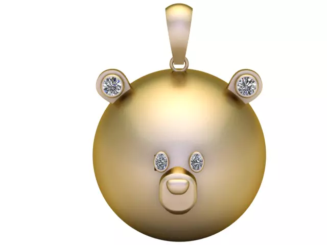 Golden Teddy Charm 3D PRINTABLE MODEL 3D print model
