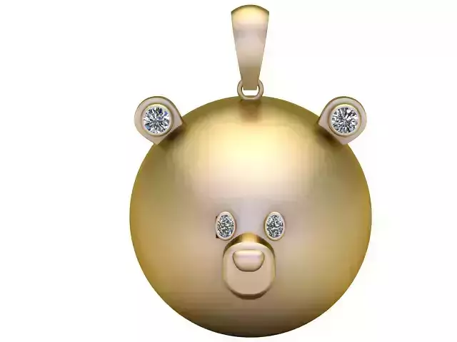 Golden Teddy Charm 3D PRINTABLE MODEL 