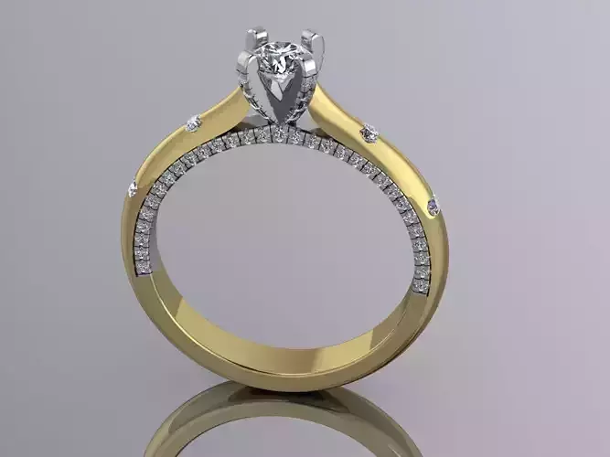 Elegant Diamond Ring Jewelry Gold 