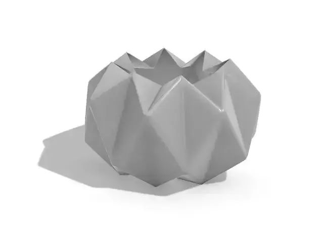 Geometric Vase  Modern Faceted Planter