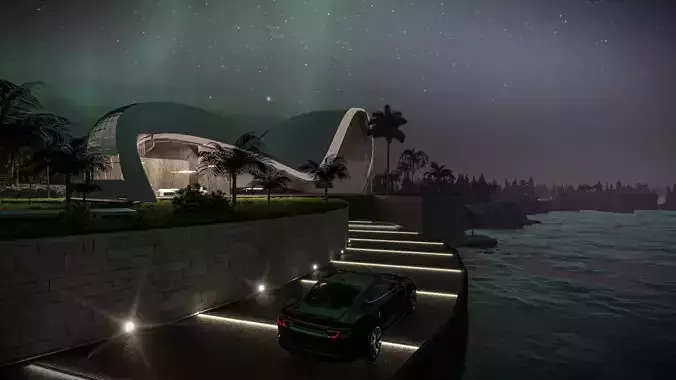 Organic Parametric Exterior Building  Amorphous Architecture