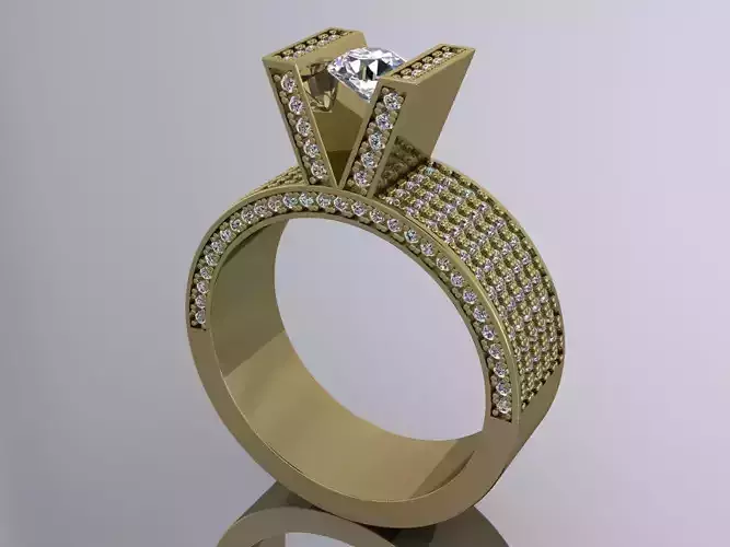 2 Models Elegant Diamond Ring Jewelry Gold