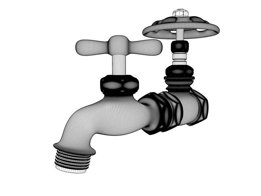 valve 3D Model faucet 3D model_1