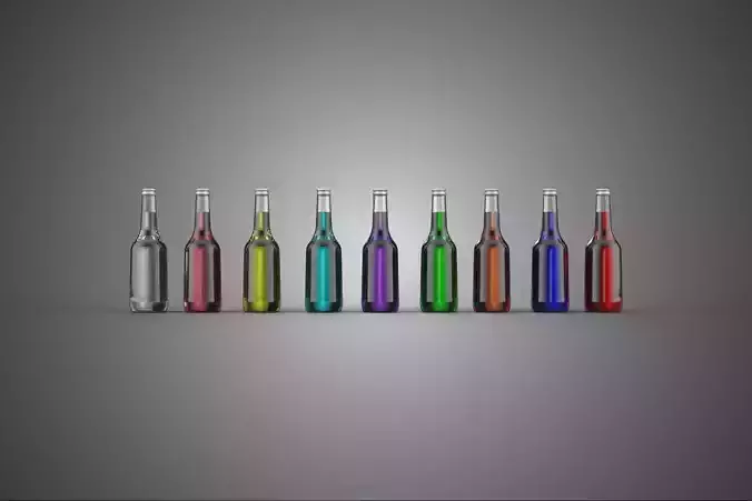 COLORFUL SODA POP CARBONATED GLASS BOTTLE SOFT DRINK FIZZY SWEET
