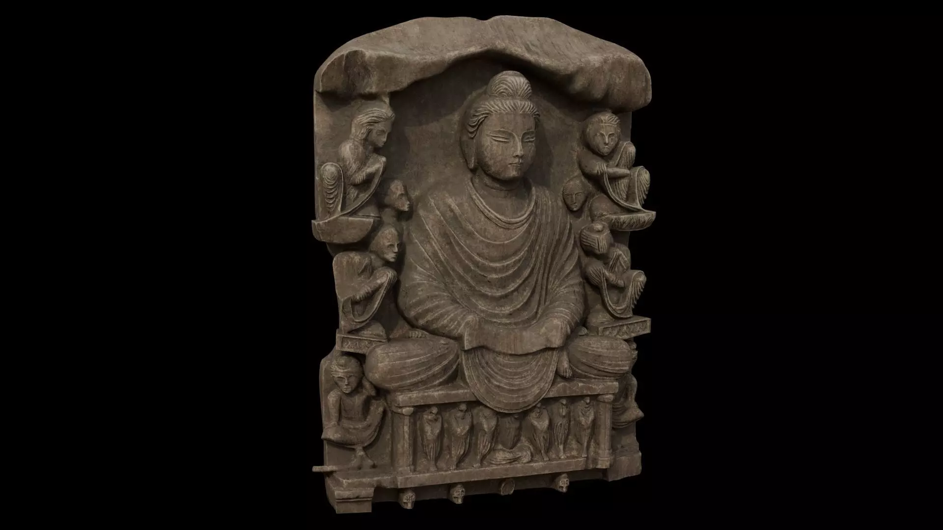 Ancient Buddha Altar 3D model