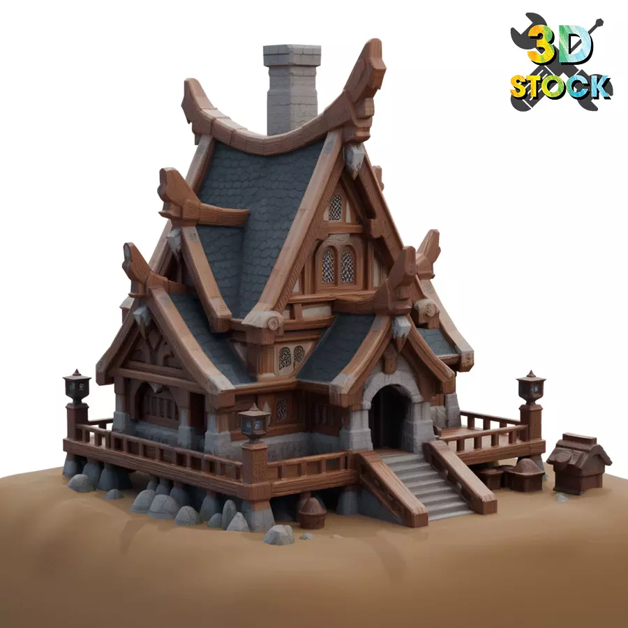 KEYCAP HOUSE STYLIZED 02 Free 3D print model
