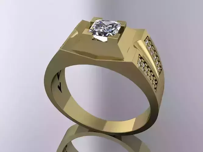 Elegant Mens Ring Jewelry Gold