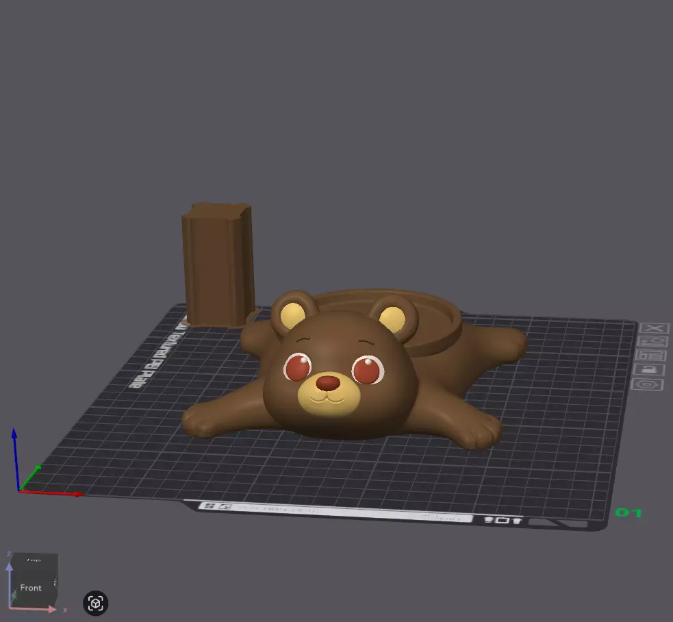 Bear cup holder 3D print model