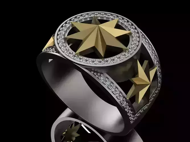 Mens Luxury Ring Brand Jewelry Gold