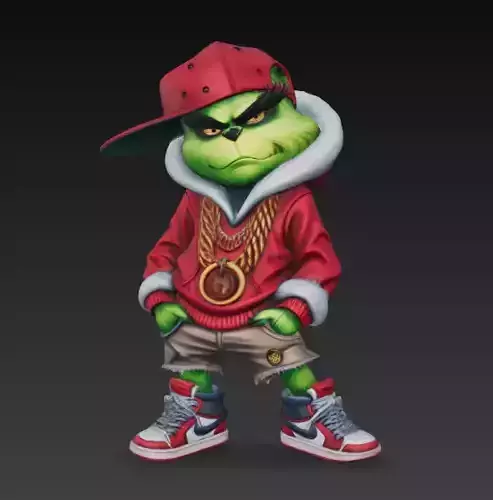 Gangster Grinch Stylized 3D Printable Figure