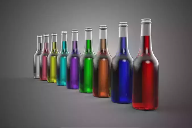 RAINBOW FRUIT ESSENCE FLAVOR SPARKLING SODA DRINK LIQUID BOTTLES