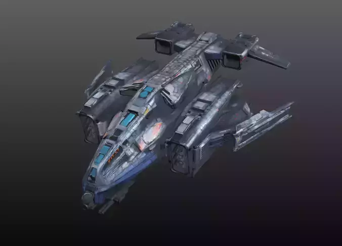 Space Dropship STL Compact Military Transport