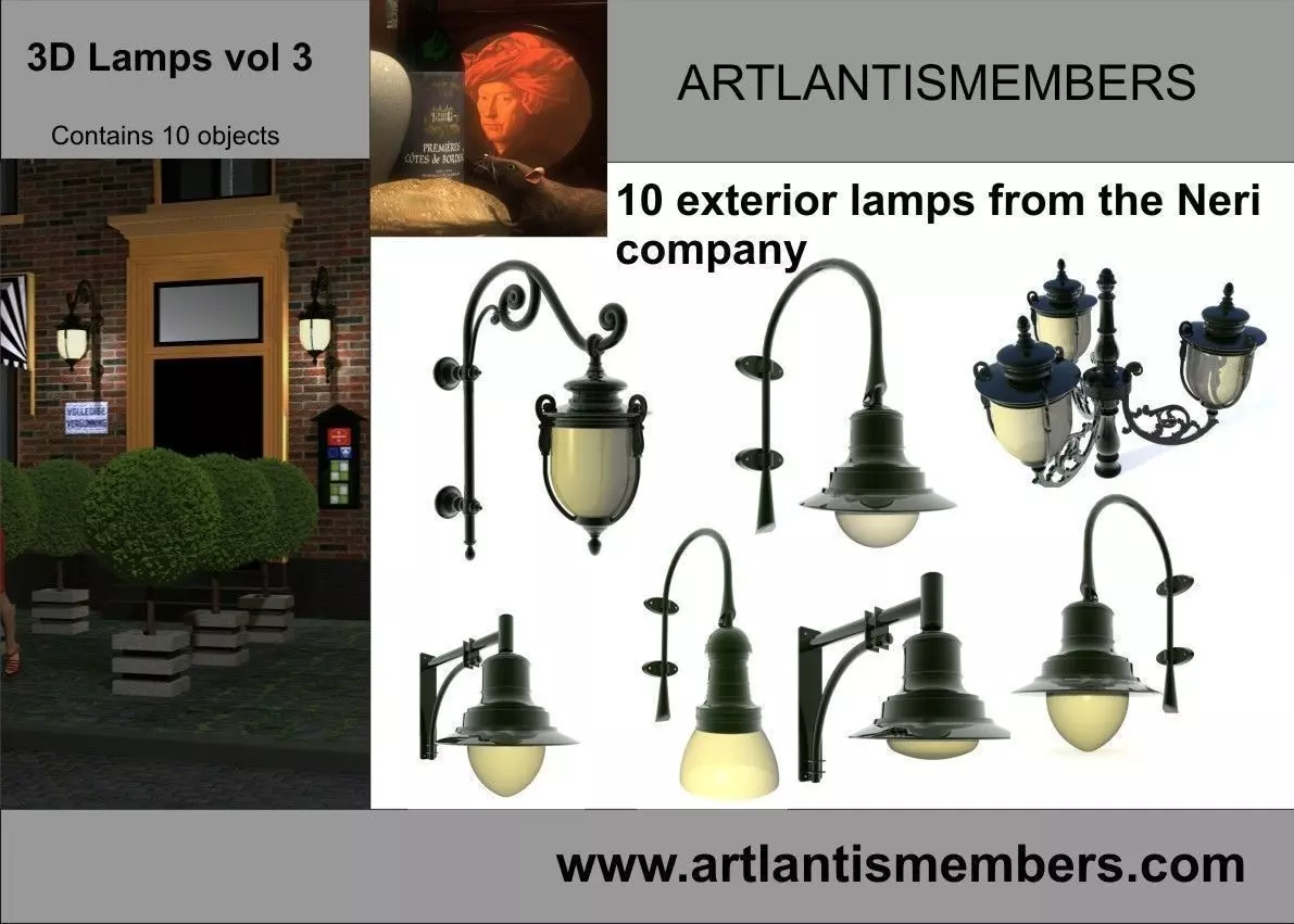lamps exterior lights from the Italian Neri company 3D model