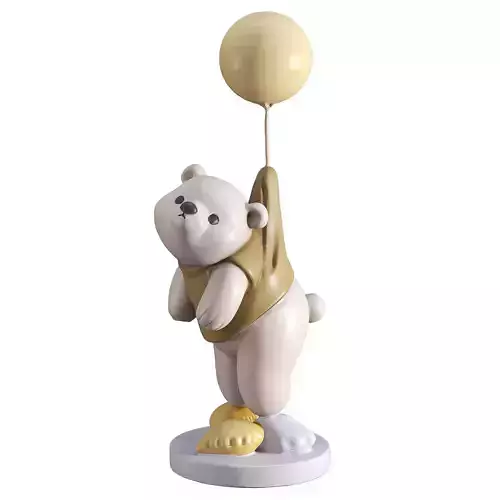 Minimalist Art Toy Bear Status Balloon