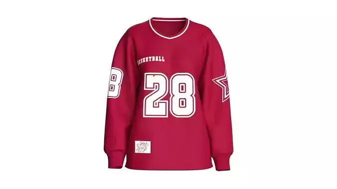 Girls Basketball Sweatshirt With Patch V2