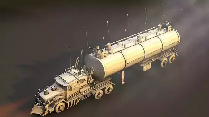 Apocalyptic Big Truck Modular Pack Low-poly 3D model 4