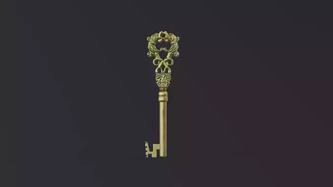 Stylized RPG Quest Key - Dungeon n Dragons Prop