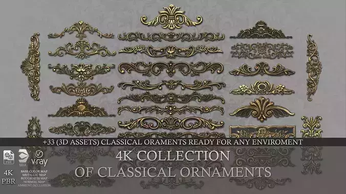 Collection of classical ornaments