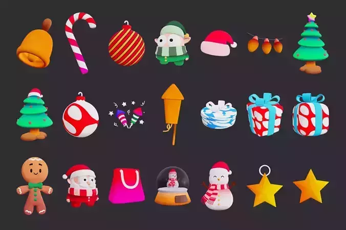 Low Poly Stylized Christmas Asset Pack