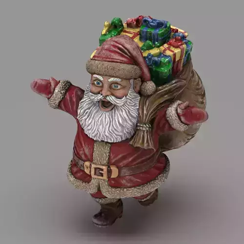 Santa Joy Figure Game Ready 3D Model