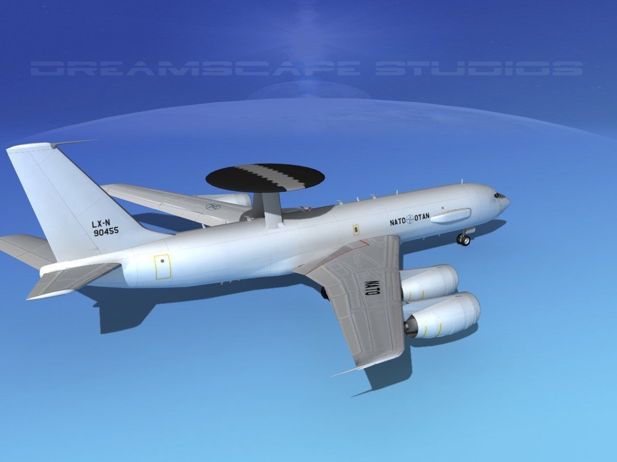 Boeing E-3C AWACS NATO 3D model_5