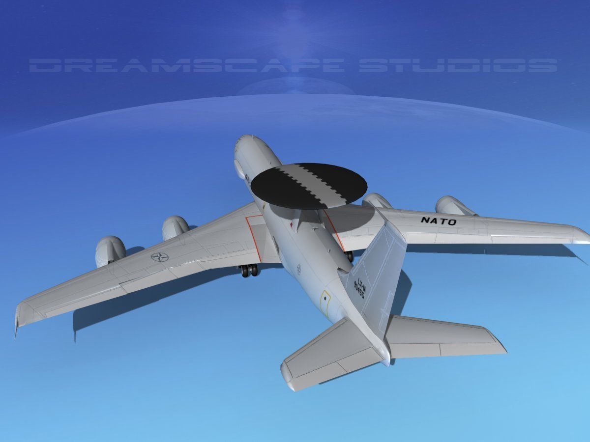Boeing E-3C AWACS NATO 3D model_7