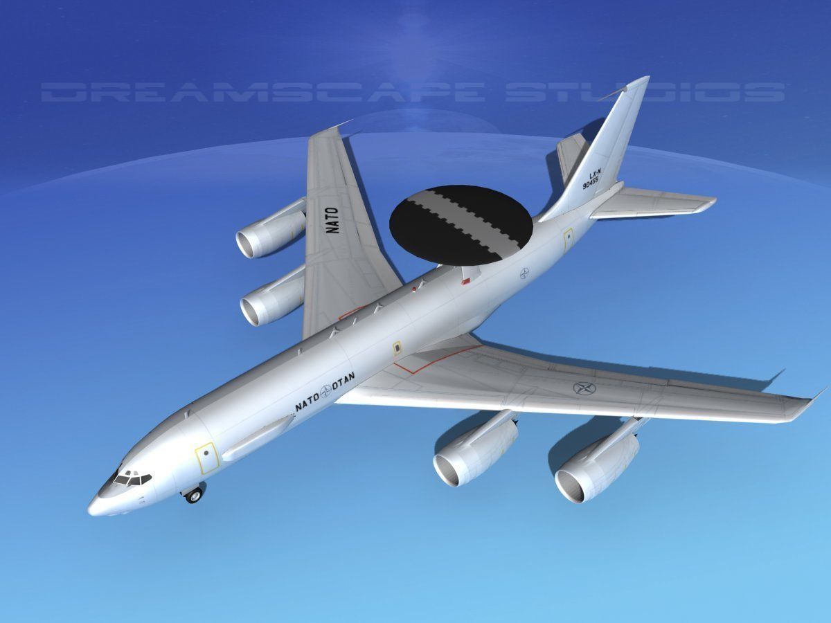 Boeing E-3C AWACS NATO 3D model_10
