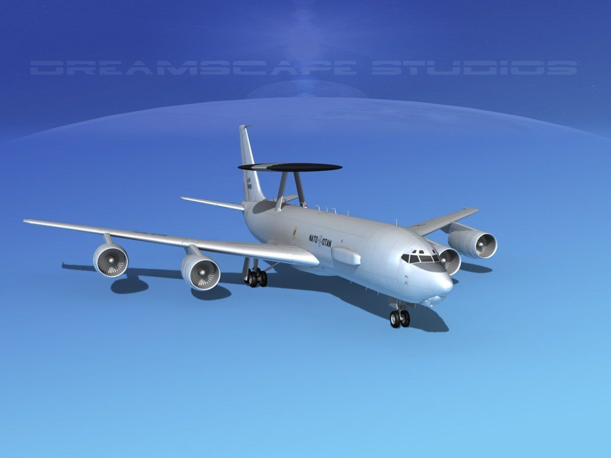 Boeing E-3C AWACS NATO 3D model_2