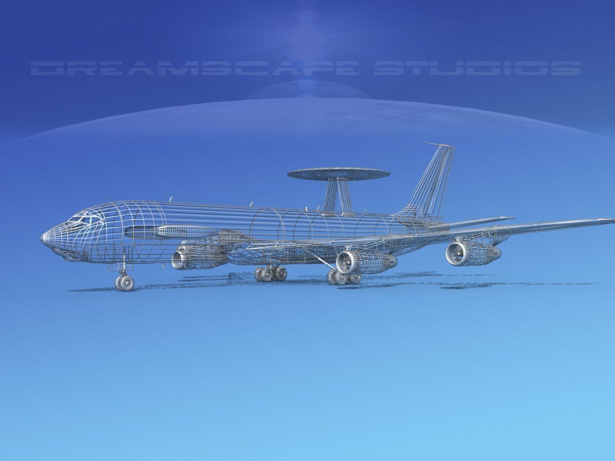 Boeing E-3C AWACS NATO 3D model_11