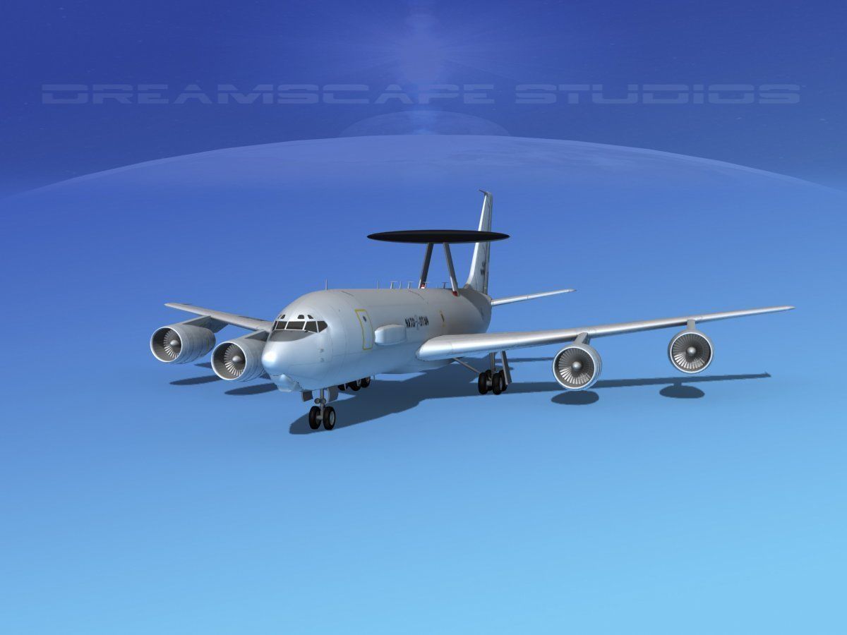 Boeing E-3C AWACS NATO 3D model_1