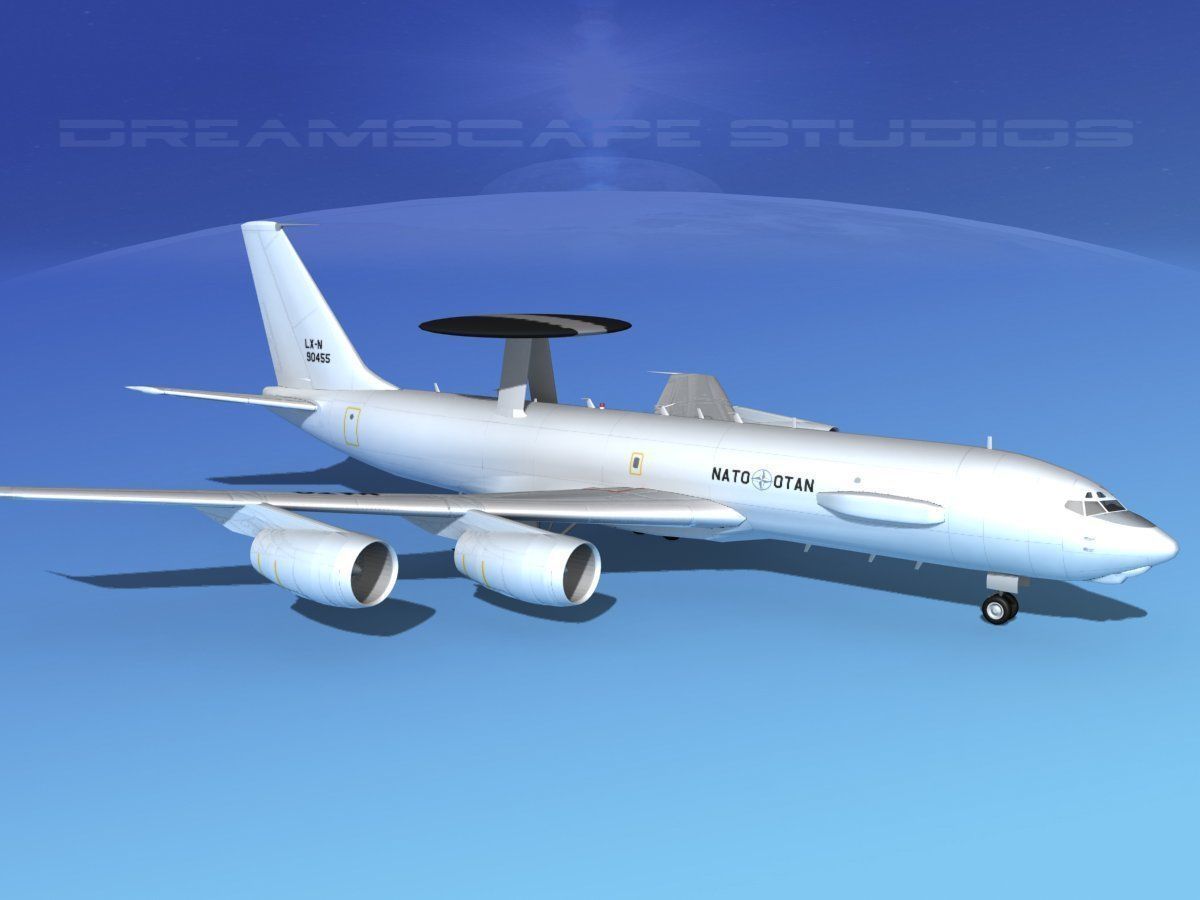 Boeing E-3C AWACS NATO 3D model_3