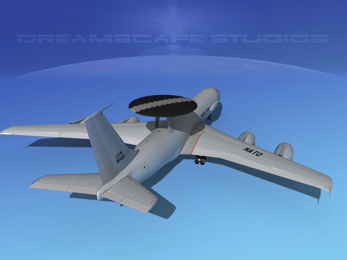 Boeing E-3C AWACS NATO 3D model_6