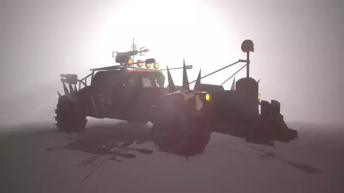 Apocalyptic Car Modular Pack Low-poly 3D model 5