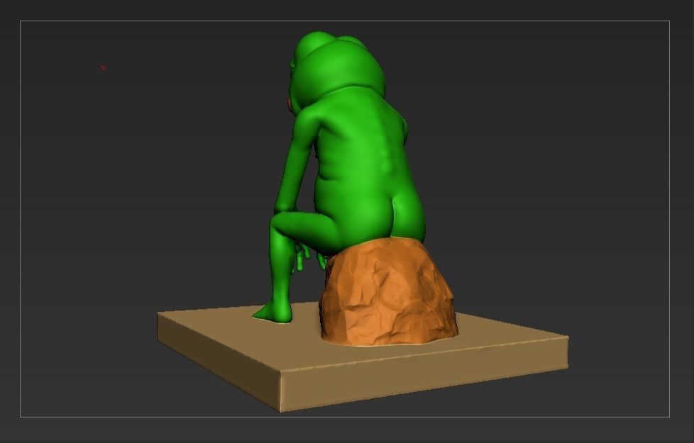 Sad Pepe the frog Free 3D print model_2