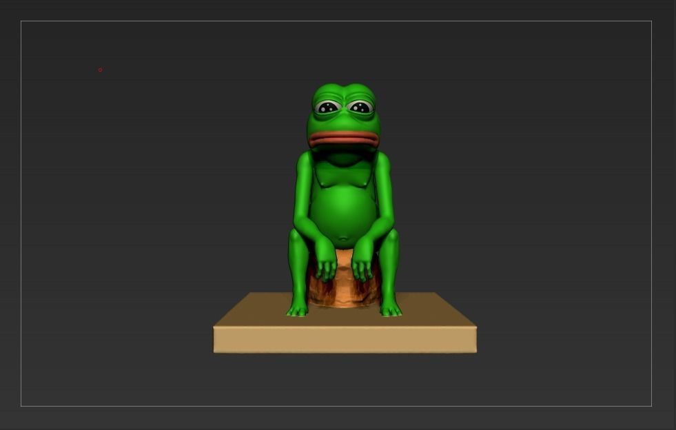 Sad Pepe the frog Free 3D print model_4