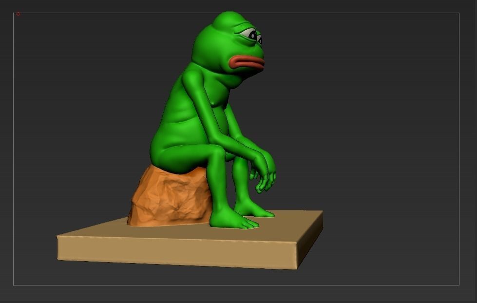 Sad Pepe the frog Free 3D print model_3