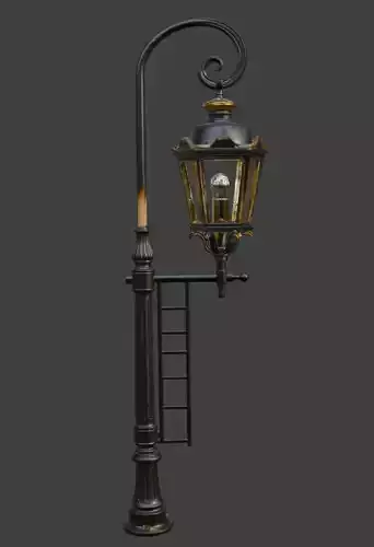 Vintage Street Lamp 3D Model